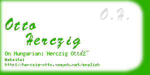 otto herczig business card